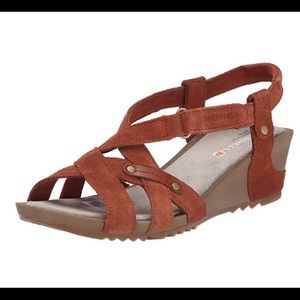 Merrell’s Revalli cross strap wedge sandals